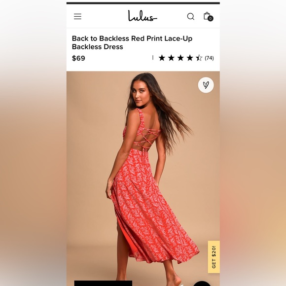 Back to Backless Red Print Lace-Up Backless Dress from Lulus
